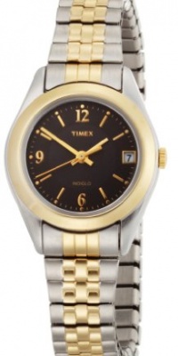 Timex Women's T2N320 Elevated Classics Dress Two-Tone Stainless Steel Expansion Watch