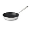 Ideal for foods that need flipping, this superlative nonstick French skillet allows you to deftly scrambling eggs and bacon or prepare a quick chicken sauté. Nonstick pans are safe in the oven to 500F degrees but should not be placed under a broiler.