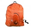 Belle Hop Orange Fold Up Compact Travel Backpack Stash Pack