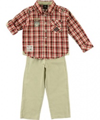 Akademiks Bernalillo 2-Piece Outfit (Sizes 2T - 4T) - red, 4t