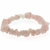 Genuine Rose Quartz Chip Stretch Bracelet