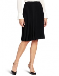 DKNYC Women's Pull On Pleated Skirt, Black, Small