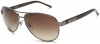 Ralph by Ralph Lauren Women's 0RA4004 Aviator Sunglasses,Gunmetal Frame/Brown Gradient Lens,one size