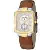 Philip Stein Classic Tank Ladies Two Tone Bronze Satin Strap Watch 21TG-FW-IBZ