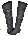 Blossom Firenze-9 Black Women Over The Knee Boots