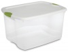 Sterilite 66-Quart See-Through Storage Box with Latching Lid, Set of 4