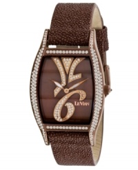 Embrace your inner diva with the shimmering elegance of this chocolate diamond-encrusted timepiece from Le Vian.