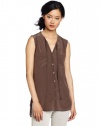 French Connection Women's High Summer Top, Brown, 10