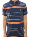 Polo Ralph Lauren Men's Custom Fit Striped Polo Shirt Navy Blue