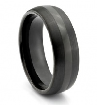 6MM Tungsten Carbide Black _ Wedding Band Ring (Available Sizes 4-11 Including Half Sizes)