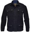 Lucky Brand Jeans Men's Corduroy Zip and Button Up Jacket-Navy