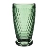 Since 1748, families the world over have turned to Villeroy & Boch for fine European porcelains. Today, they design a wealth of stemware to complement the Villeroy & Boch style. Boston Green is a heavy crystal glassware pattern with short stems. Boston Stemware also available in Clear, Blue, and Red. Also available are the double old fashioned glass and highball glass.