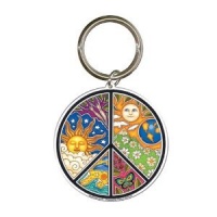 Dan Morris - Peace Sign - Metal Keychain