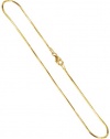 14 KT Yellow Gold over Sterling Silver Vermeil 1mm Snake Chain Anklet 9 to 11 inch