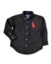 Polo Ralph Lauren Boys Big Pony Blake Oxford, Black, 2/2T