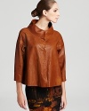 In a rich hue and supple lambskin, this Lafayette 148 New York topper outfits your look with lush, natural appeal.