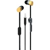 Mizco EKU-ZIP-GLD ECKO ZIP Stereo Earbud Headphones with In-Line Microphone - Gold