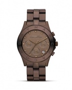 Chocolate brown watches are what's next, so this plated piece from MARC BY MARC JACOBS is ahead of the curve. Topaz stations makes this dipped delight extra indulgent.