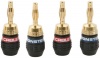 Monster QuickLock MKII Gold Banana Connectors For Easy Self Crimping Terminations - 2 pr