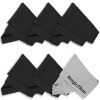 (6 Pack) MagicFiber Microfiber Cleaning Cloths for LCD, TV and Laptop Screens, Camera Lenses, Tablets (iPad, Nexus, Nook), Cell Phones (iPhone, Samsung, Blackberry), Glasses, Jewelry, and Other Delicate Surfaces (5 Black, 1 Grey)