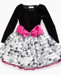 Your little girl will look like a princess in this striking stunner by Bonnie Jean.