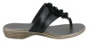 Clarks Women's Clarks Dusk Rio Thong sandal,Black Lizard,8 M US