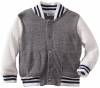 Splendid Littles Baby-boys Infant Varsity Active Lettermans Jacket, Heather Grey, 3-6 Months