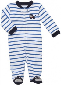 Carter's Smiley Pup Coverall (Sizes NB - 9M) - white/royal blue, 9 months