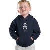 New York Yankees Navy Adidas Team Logo Kids 4-7 Hooded Sweatshirt