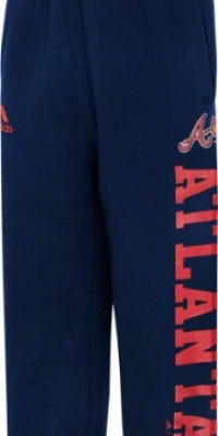 Atlanta Braves Navy Adidas Kids 4-7 Fleece Pants