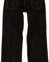 Levi's Boys 8-20 505 Straight Leg, 3D BLACK, 10 Regular