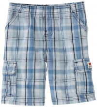 Levi's Boys 4-7 Pull On Cargo Short, Light Blue, 5