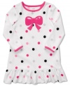 She'll sleep sweetly in this sweet dot microfleece nightgown by Carter's.