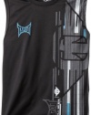 Tapout Boys 8-20 Matrix Short Sleeve Wick Muscle T-Shirt, Black, Large 14/16