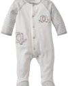 Little Me Baby-Boys Elephant Footie, White, Newborn