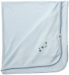 Noa Lily Baby-Boys Newborn Blanket with Turtle Embroidery, Blue, One Size