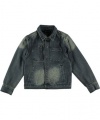 Sean John Unstoppable Jean Jacket (Sizes 8 - 20) - denim blue, 10 - 12