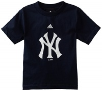 MLB Boys New York Yankees Team Logo Short Sleeve Tee (Navy, 7)