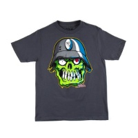 Metal Mulisha - Metal Mulisha Kids Tee - Bone-hed - Charcoal - Kid's Small (6-8)