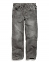 GUESS Kids Boys Little Boy Lincoln Jeans - Stack Wash, GREY (3T)