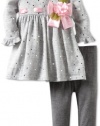 Sweet Heart Rose Baby-Girls Infant Sparkle Legging Set, Gray, 24 Months