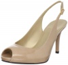 Stuart Weitzman Women's Litely Peep-Toe Pump,Adobe Aniline,6.5 M US,Adobe Aniline,6.5 M US