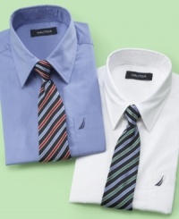 This stylish two-piece set takes the guesswork out of spiffing up and they're great for school uniforms as well!