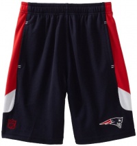 NFL New England Patriots 8-20 Boys Kick Off Mesh Short (Dark Navy, Medium)