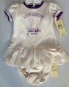 Ralph Lauren Antique Cream Waffle Ruffle Dress and Diaper Cover, Size 3 Monhs