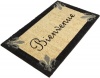 DII Fleur de Lis Bienvenue Coir Doormat with Vinyl Back