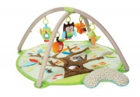 Multiple Fabrics Plus Activities On The Mat: Crinkle Leaves, Squeaker Flower And Tree Trunk Baby-Safe Mirror - Skip Hop Treetop Friends Activity Gym