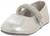 Stuart Weitzman Layette Baby Sugar Ballet Flat (Infant/Toddler),Silver,7 M US Toddler