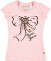 GUESS Kids Girls Little Logo Tee, PINK (10/12)