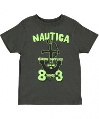 Nautica Anchor Stitch T-Shirt (Sizes 4 - 7) - carbon, 7